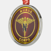 Nurse Corps Weihnachten Ornament Aus Metall (Links)