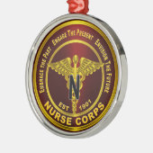 Nurse Corps Weihnachten Ornament Aus Metall (Links)