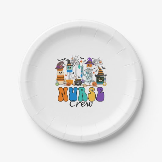 Nurse Crew Halloween Pappteller (Vorderseite)