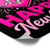 Nurse Crew Heartbeat Nye Countdown Party Year Happ Poster (Ecke)