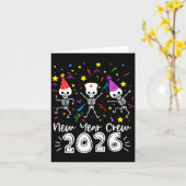 Nurse Dancing Skeleton New Year Crew 2026 Funny Er Karte (Gelbe Blume)
