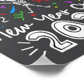 Nurse Dancing Skeleton New Year Crew 2026 Funny Er Poster (Ecke)