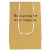 Nurse danke Nursing Wertschätzung Gunst Zitat Mittlere Geschenktüte (Rückseite)