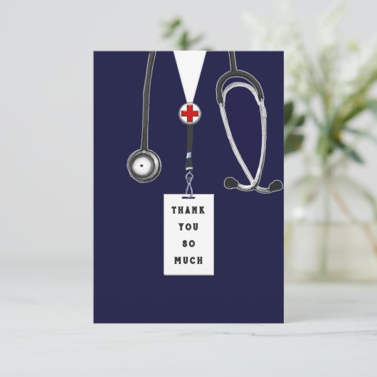 Nurse Dankeskarte (Stehend Vorderseite)