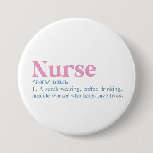 Nurse Definition Button Nursing-Geschenk