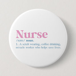 Nurse Definition Button Nursing-Geschenk