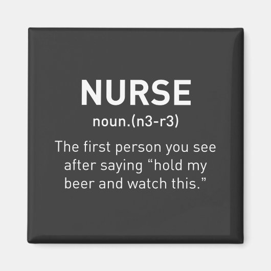 Nurse Definition Funny | Eingetragene Krankengesch Magnet (Vorne)