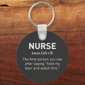 Nurse Definition Funny | Eingetragene Krankengesch Schlüsselanhänger (Vorderseite)