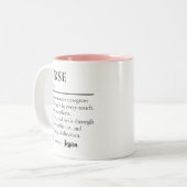 Nurse Definition Mug Personalized Gift for Nurses Zweifarbige Tasse (Vorderseite Links)