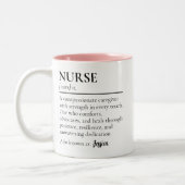 Nurse Definition Mug Personalized Gift for Nurses Zweifarbige Tasse (Links)