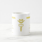 Nurse Design mit goldenen Streifen und Caduceus Em Verwandlungstasse (Mittel)