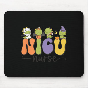 Nurse Dinosaur Halloween Pumpkin Neonatal Icu Dino Mousepad