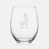 Nurse Dinosaur Nurse Weinglas Ohne Stiel (Rückseite)