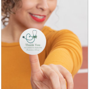 Nurse Doctor Graduation Party Vielen Dank Runder Aufkleber