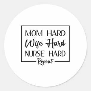 Nurse Doctor Hospital Nursing Medicine Gift Idea Runder Aufkleber