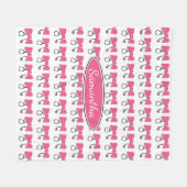 Nurse Doctor Pink Bow Stethoscope Fleecedecke (Vorderseite (Horizontal))