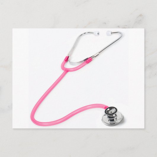Nurse Doctor Pink Stethoscope EMT Postkarte (Vorderseite)