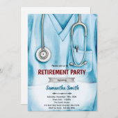 Nurse doctor retirement invitation einladung (Vorne/Hinten)