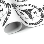 Nurse Doctor Spaß PADDLE YOU Defib Geschenkpapier (Rolleneckpunkt)