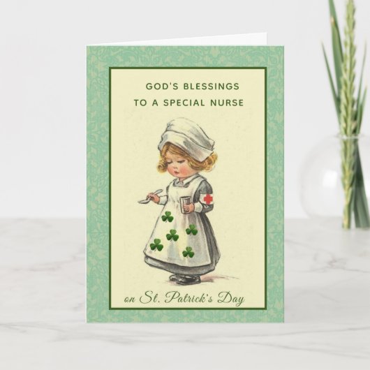 Nurse Doctor St. Patrick's Day Blessing Prayer Karte (Vorderseite)