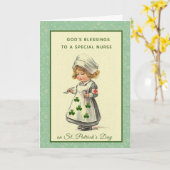 Nurse Doctor St. Patrick's Day Blessing Prayer Karte (Gelbe Blume)
