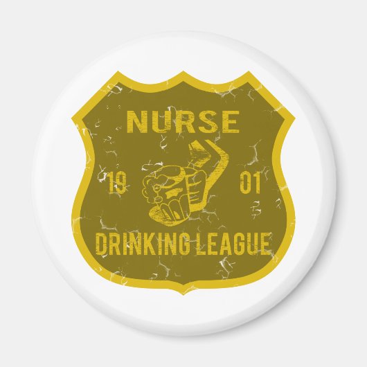 Nurse Drinking League Magnet (Vorne)