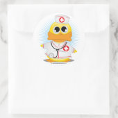 Nurse Duck Runder Aufkleber (Tasche)