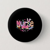 Nurse Easter Day Cute Coquette Stethoscope Nursing Button (Vorderseite)