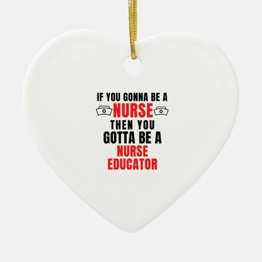 NURSE EDUCATOR KERAMIK ORNAMENT (Vorne)