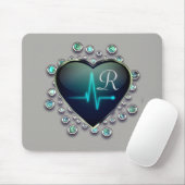 Nurse EKG Herz- und Juwel Mousepad (Mit Mouse)