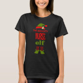 NURSE Elf Naughty Christmas Matching Pajama Party T-Shirt (Vorderseite)
