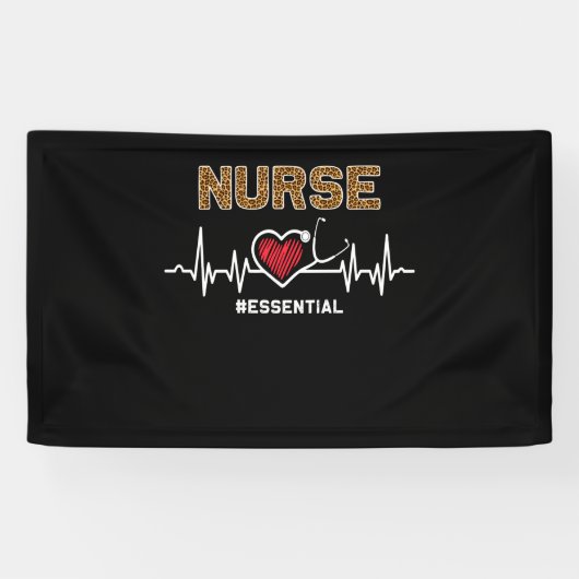 Nurse #Essential Stethoscope Heartbeat Hospital Banner (Horizontal)