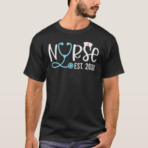 Nurse Est 2030 RN Nursing School Abschluss Gradua T-Shirt