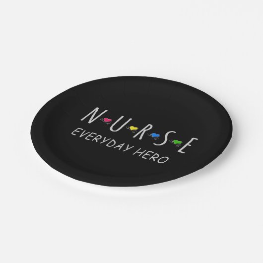 Nurse Everyday Hero Pappteller (Schrägansicht)