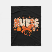Nurse Fall Autumn Pumpkin Sce Coffee Thanksgiving Fleecedecke (Vorderseite)