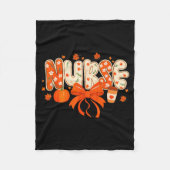 Nurse Fall Autumn Pumpkin Sce Coffee Thanksgiving Fleecedecke (Vorderseite)