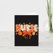 Nurse Fall Autumn Pumpkin Sce Coffee Thanksgiving Karte (Vorderseite)