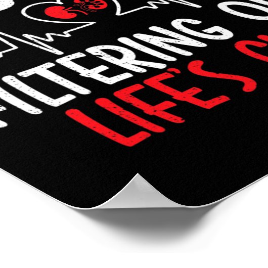 Nurse Filtering Heartbeat Poster (Ecke)