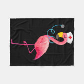 Nurse Flamingo - Funny Flamingo Lover Nursing Fleecedecke (Vorderseite (Horizontal))