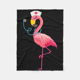 Nurse Flamingo - Funny Flamingo Lover Nursing Fleecedecke