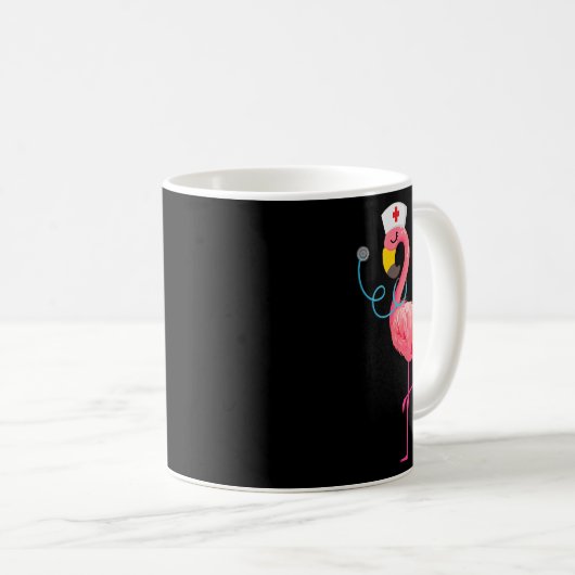 Nurse Flamingo - Funny Flamingo Lover Nursing Kaffeetasse (VorderseiteRechts)