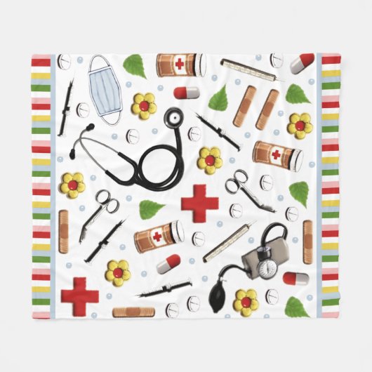 Nurse Fleece Blanket (Vorderseite (Horizontal))