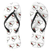 Nurse floral Stethoscope Flip Flops Badesandalen (Fußbett)