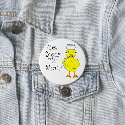 Nurse Flu Shot Chick Button (Beispiel)
