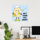 Nurse Flu Shot Egghead Poster (Heimbüro)