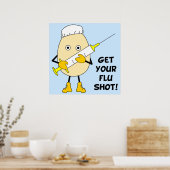 Nurse Flu Shot Egghead Poster (Küche)
