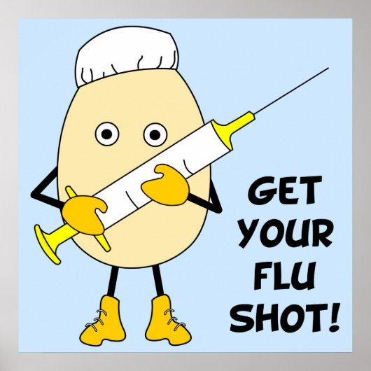 Nurse Flu Shot Egghead Poster (Vorne)