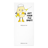 Nurse Flu Shot Egghead Werbekarte (Vorne)