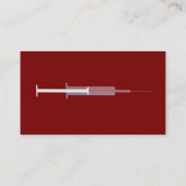 Nurse Flu Shot Red Visitenkarte (Rückseite)