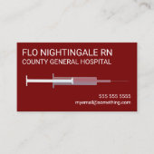 Nurse Flu Shot Red Visitenkarte (Vorderseite)